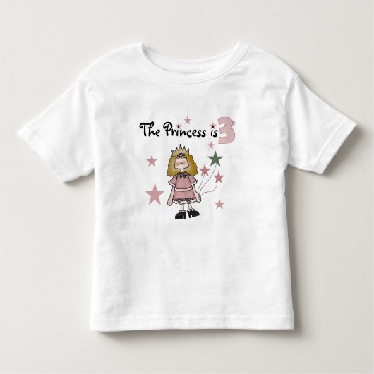 Prinses 3e verjaardag Tshirts en geschenken (Voorkant)