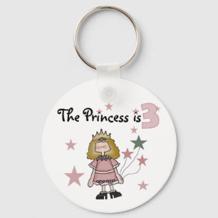 Prinses 3e verjaardag Tshirts en geschenken Sleutelhanger