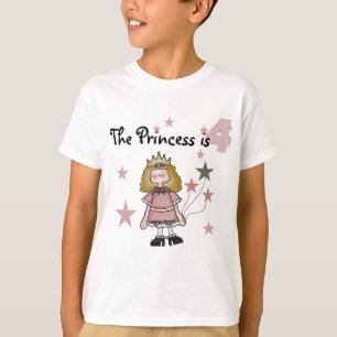 Prinses 4e verjaardag Tshirts en geschenken