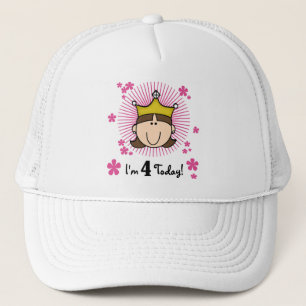 Prinses 4e verjaardag Tshirts en geschenken Trucker Pet