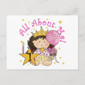 Prinses Alles over mij 1e verjaardag Tshirts Briefkaart (Voorkant)