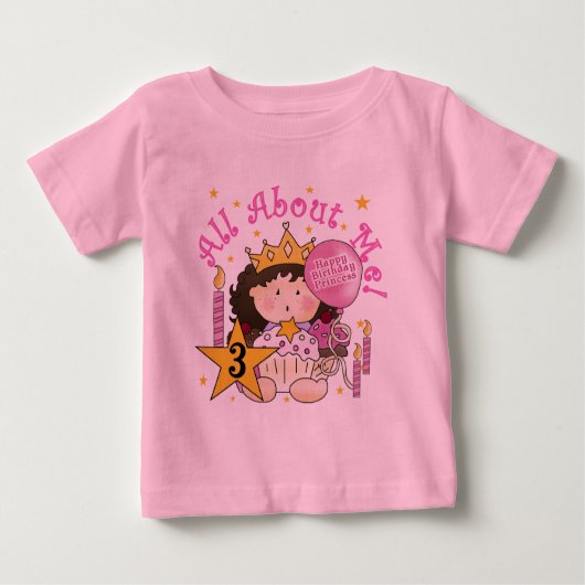 Prinses Alles over mij 3e verjaardag Tshirts (Voorkant)