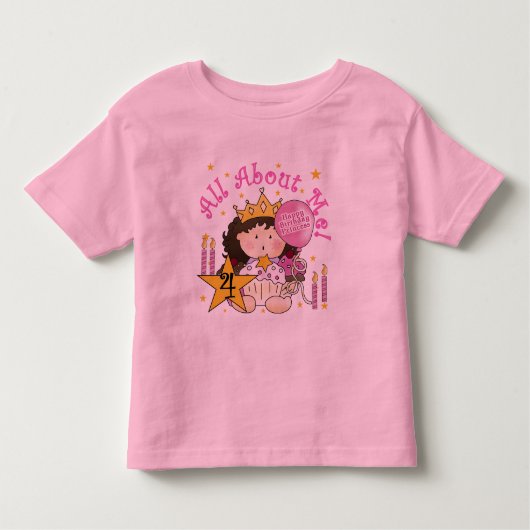 Prinses Alles Over Mij 4e Verjaardag Tshirts (Voorkant)