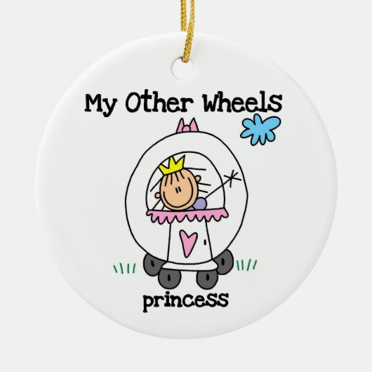 Prinses Andere Wielen Keramisch Ornament (Voorkant)