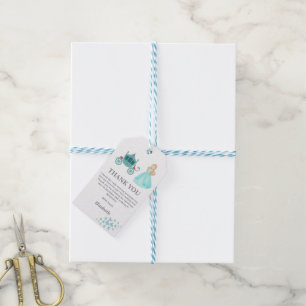 Prinses Assepoester Verjaardagsfeest Decoratie Cadeaulabel