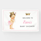 Prinses Baby shower 1e verjaardag Achtergrond Spandoek (Horizontaal)