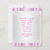 Prinses Baby Shower Meisje Tiara Kant Kaart (Achterkant)