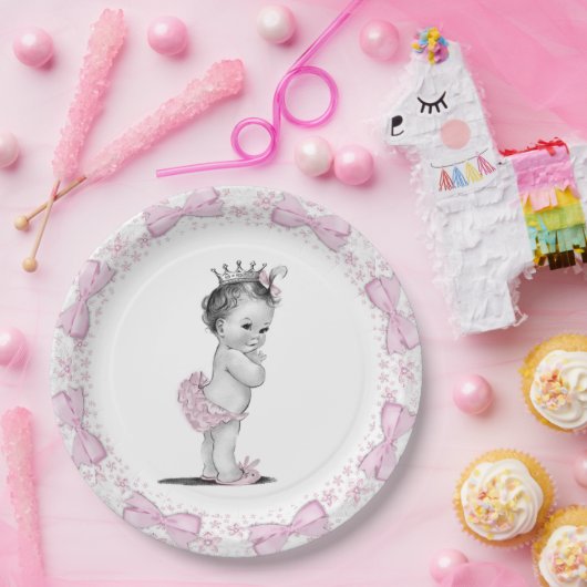  Prinses Baby shower Papieren Bordje (Feest)