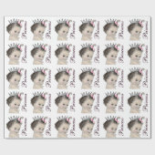 Prinses Babyshower Inpakpapier (Vlak)