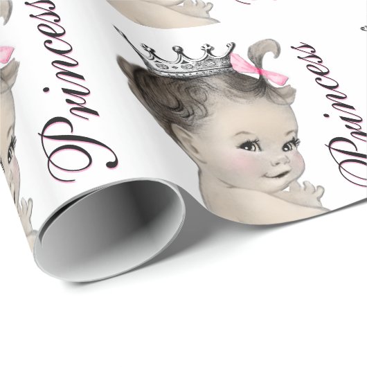 Prinses Babyshower Inpakpapier (Rol Hoek)