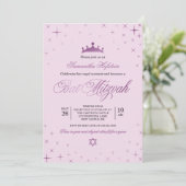 Prinses Bat Mitzvah uitnodiging Koninklijke Kroon (Staand voorkant)