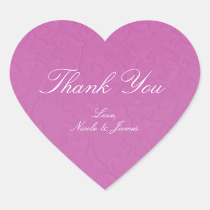 Prinses Bes Roze Sprookje Damast Bruiloft Hart Sticker