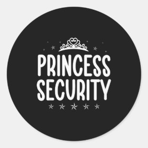 Prinses Beveiliging Halloween Kostuum Papa Mannen Ronde Sticker