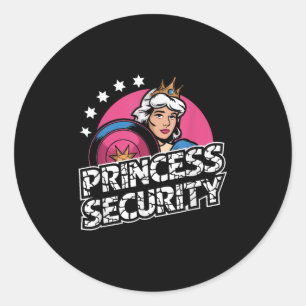 Prinses Beveiliging Verjaardag Papa & Kamp; Mam Jo Ronde Sticker