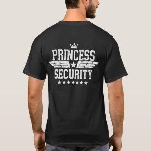 Prinses Beveiligingsteam 2-zijdig verjaardag vader T-shirt