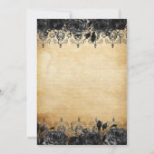 prinses Black Butterfly Quinceañera Kaart (Achterkant)