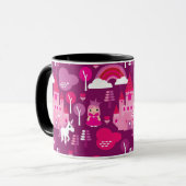 prinses castle en unicorn regenboog mok (Voorkant links)