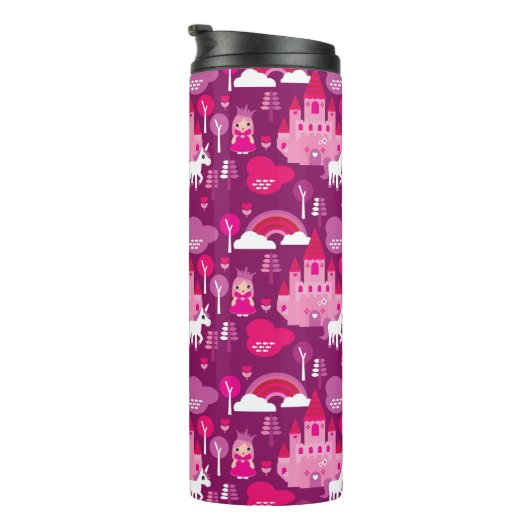 prinses castle en unicorn regenboog thermosbeker (Geroteerd rechts)