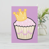 prinses cupcake met kroon (Staand voorkant)