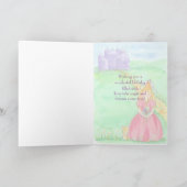 Prinses Custom Naam Happy Birthday Kaart (Binnen)