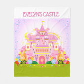 Prinses Decor! gepersonaliseerd kasteel Fleece Deken (Voorkant)