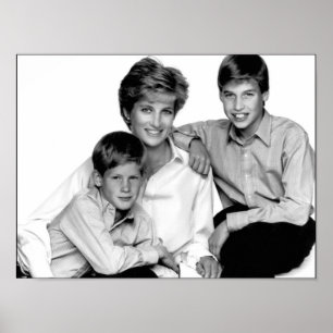Prinses Diana en zonen Poster