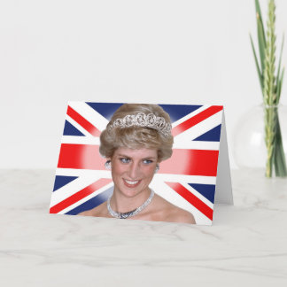 Prinses Diana Union Jack Feestdagen Kaart