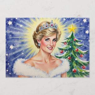 Prinses Diana van Engeland Kerst Kaart