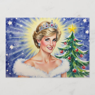 Prinses Diana van Engeland Kerst Kaart