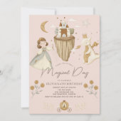 Prinses & Draak Boho Sprookje Roze Verjaardag Kaart (Voorkant)