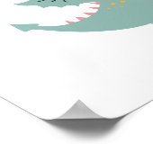 Prinses Draken Kasteel Verjaardag Babykamer Poster (Hoek)