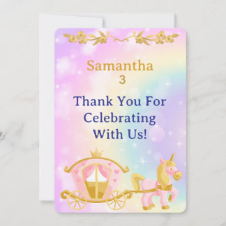 Prinses Eenhoorn Cadeaubijsluiters, Samantha Verja Bedankkaart