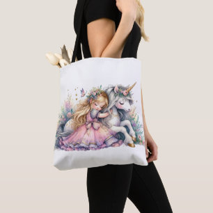 Prinses Eenhoorn Pastel Sprookje Fantasie Draagtas