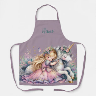 Prinses Eenhoorn Pastel Sprookje Fantasie Lavendel Schort