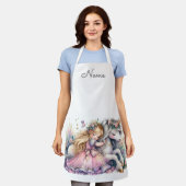 Prinses Eenhoorn Pastel Sprookje Fantasie Schort (Gedragen)