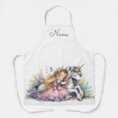Prinses Eenhoorn Pastel Sprookje Fantasie Schort (Voorkant)