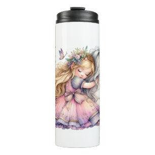 Prinses Eenhoorn Pastel Sprookje Fantasie Thermosbeker