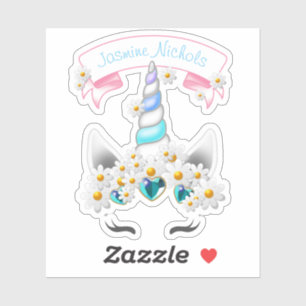  Prinses Eenhoornkroon met jade juwelen Sticker