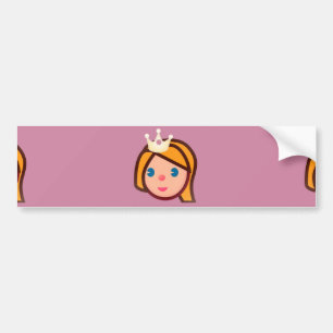 prinses emoji bumpersticker