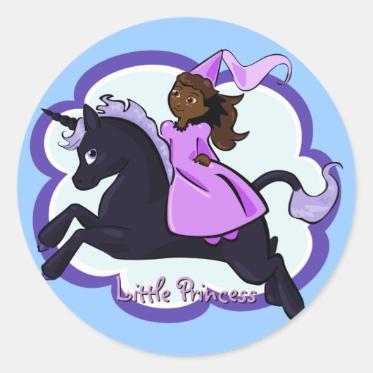 Prinses en Eenhoorn Sticker (Voorkant)