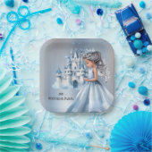 Prinses en Kasteel draaien 3 verjaardagsfeestje Papieren Bordje (Feest)