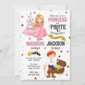 Prinses en Piraat Kinderen Broers en Zusters Gezam Kaart (Voorkant)