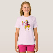 Prinses en pony cartoon t-shirt (Voorkant volledig)