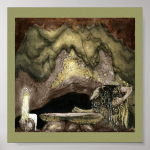 Prinses en Troll aan een tafel Poster