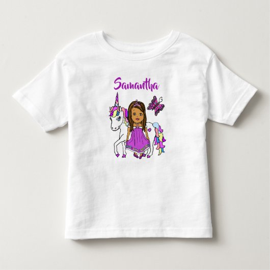  Prinses en Unicorn Persoonlijk Shirt (Voorkant)