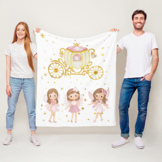 Prinses Feeën Koets Babydeken Fleece Deken