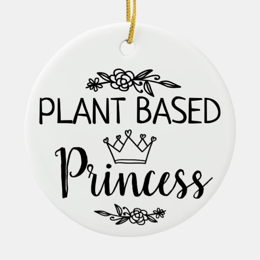Prinses floral van het Plant Vegan Keramisch Ornament (Voorkant)