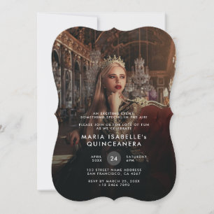 Prinses Foto Quinceañera Masquerade Verjaardag Kaart