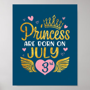 prinses geboren op 3 juli poster