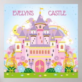 Prinses! Gepersonaliseerde Kasteelmuur decor poste Poster